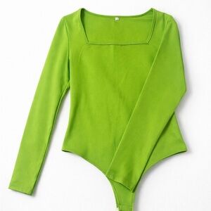 Green Long Sleeve Bodysuit
